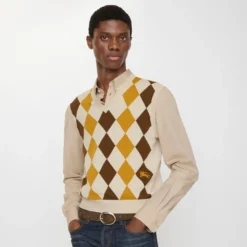 Argyle Wool Sweater Vest