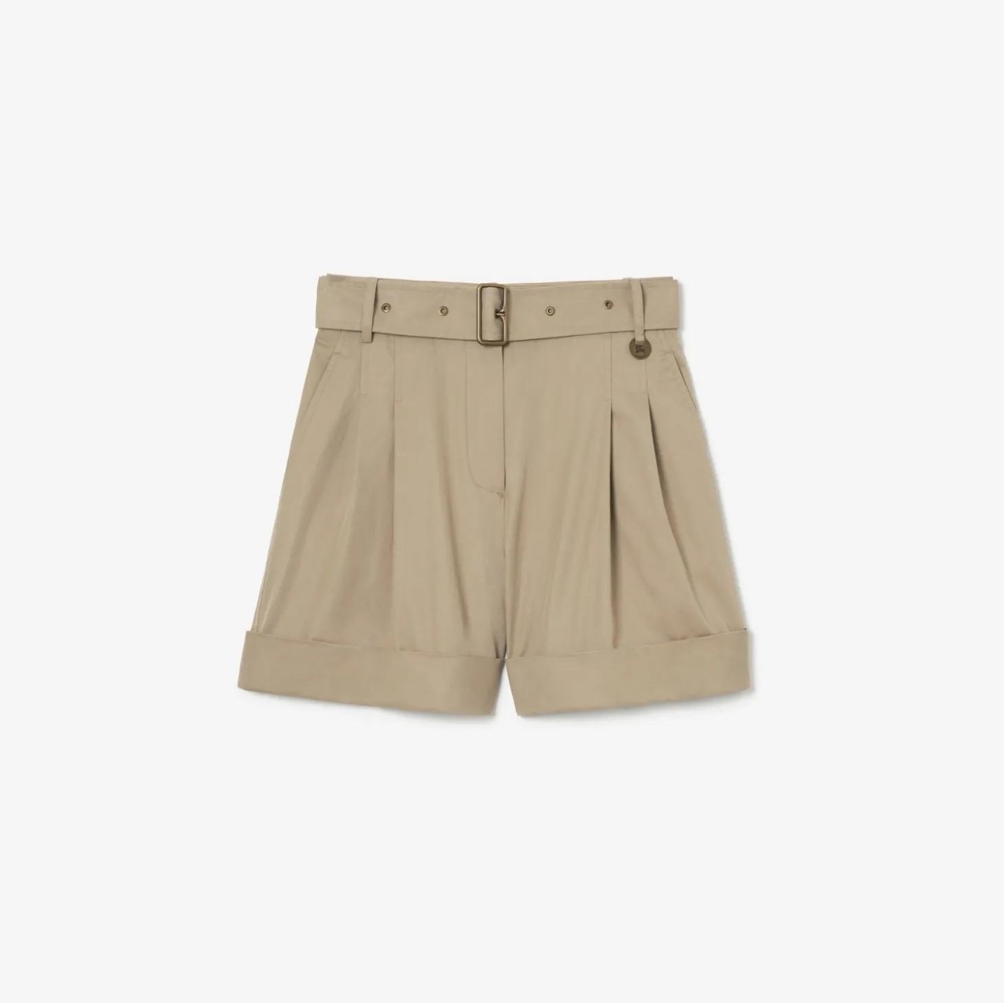 Belted Tropical Gabardine Shorts