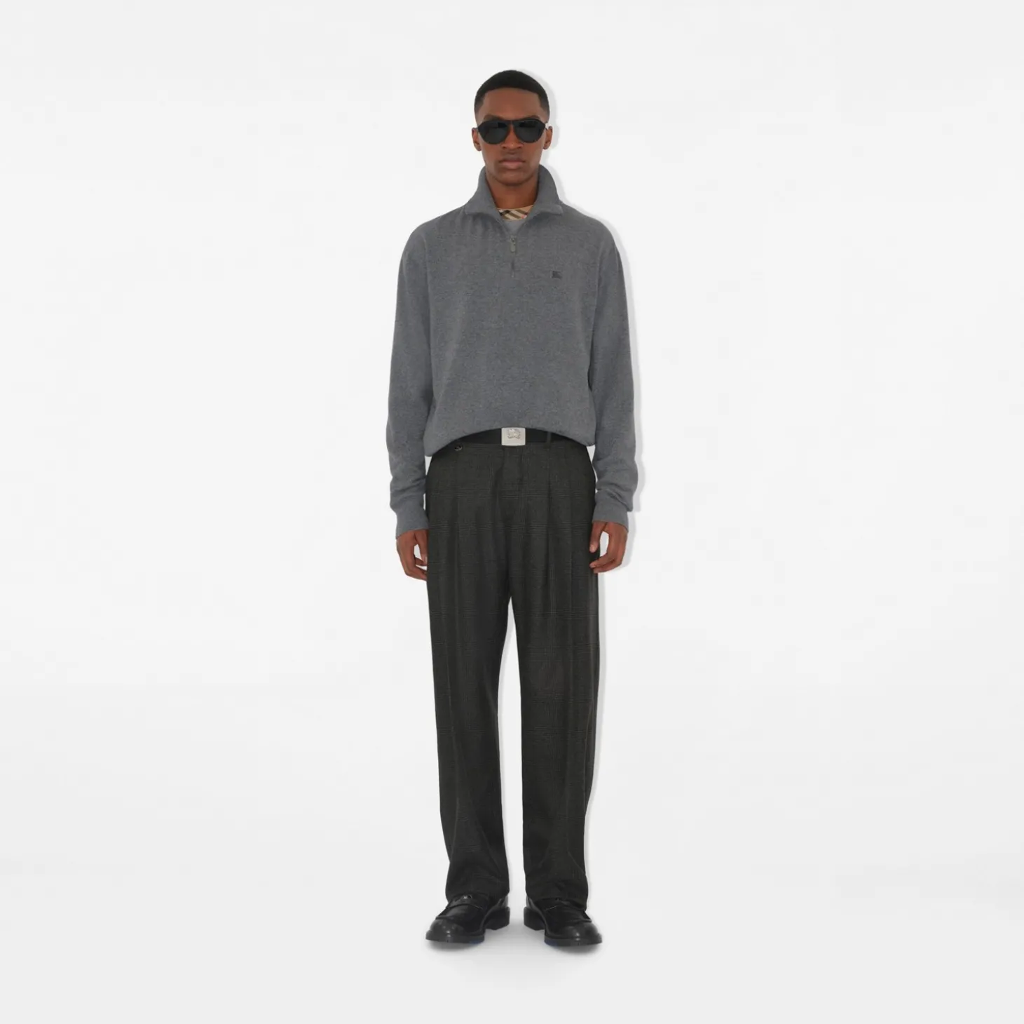 Cashmere Blend Half-zip Sweater