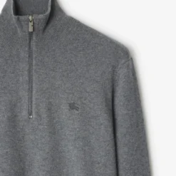 Cashmere Blend Half-zip Sweater