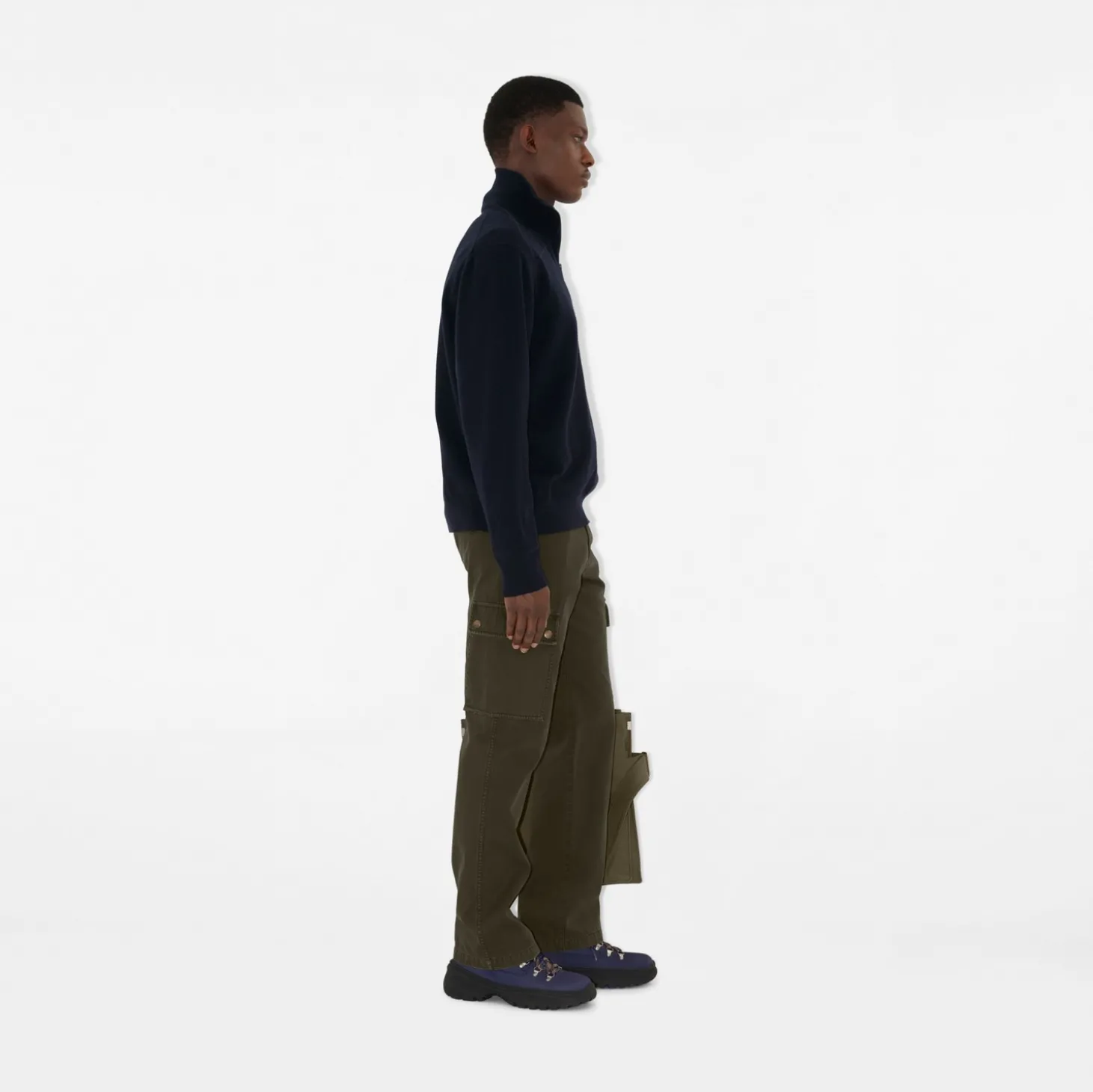 Cashmere Blend Half-zip Sweater