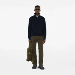 Cashmere Blend Half-zip Sweater