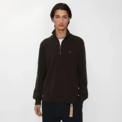 Cashmere Blend Half-zip Sweater