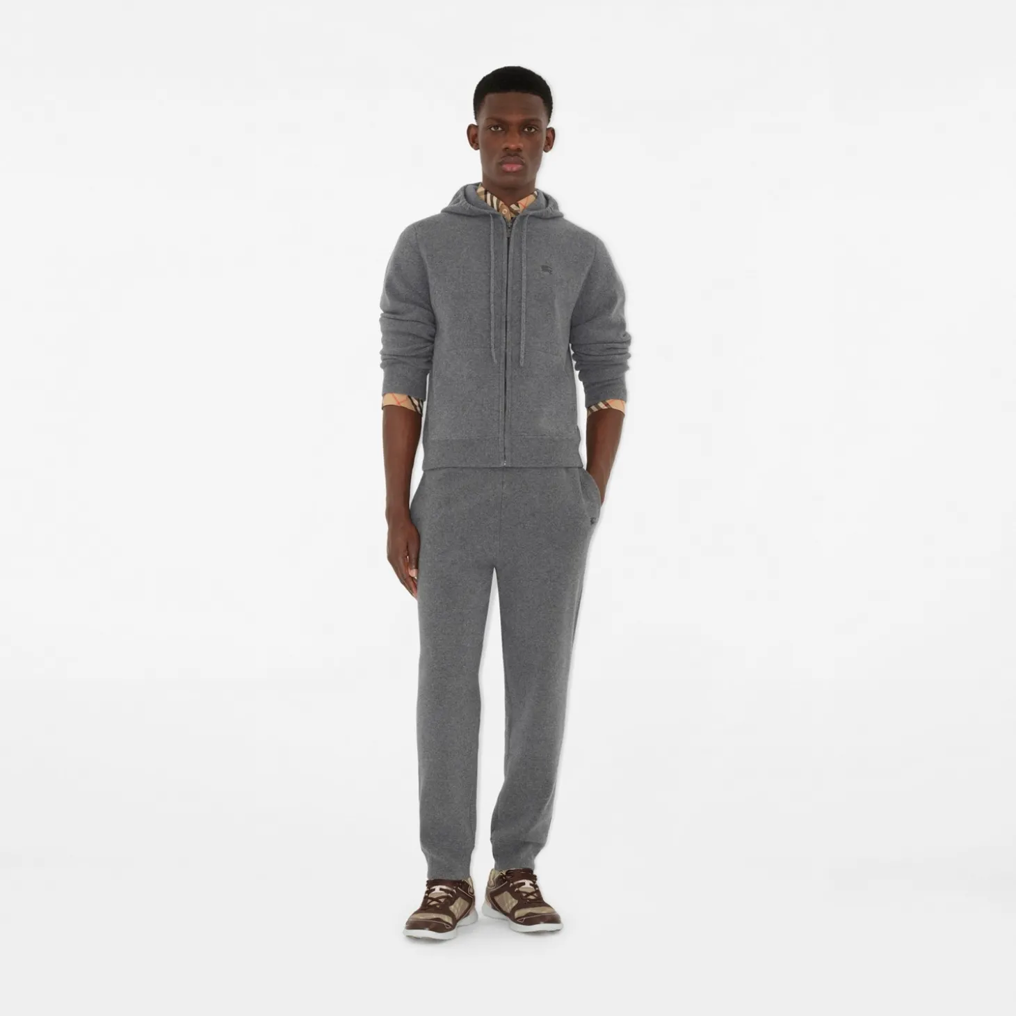 Cashmere Blend Zip Hoodie