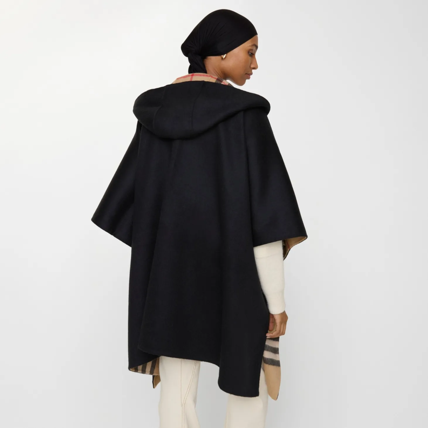 Cashmere Hooded Cape