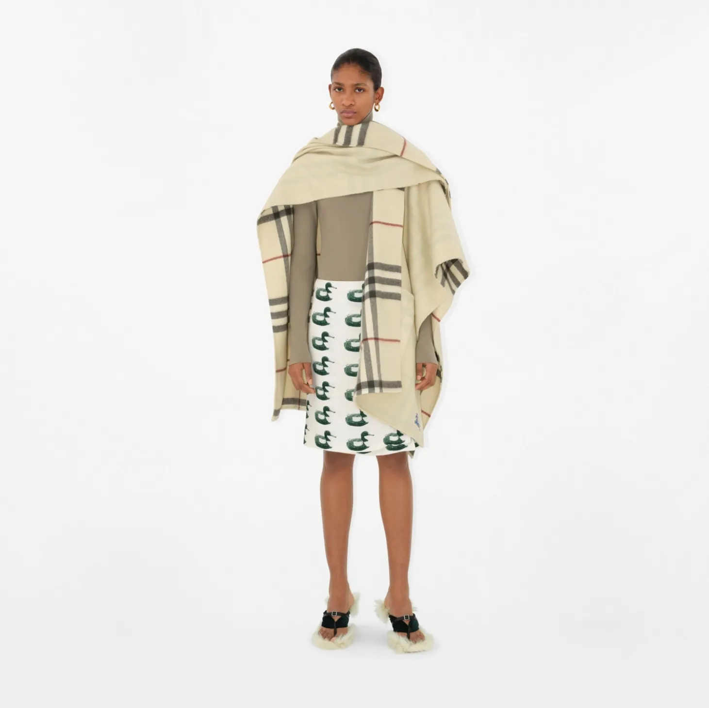 Cashmere Hooded Cape
