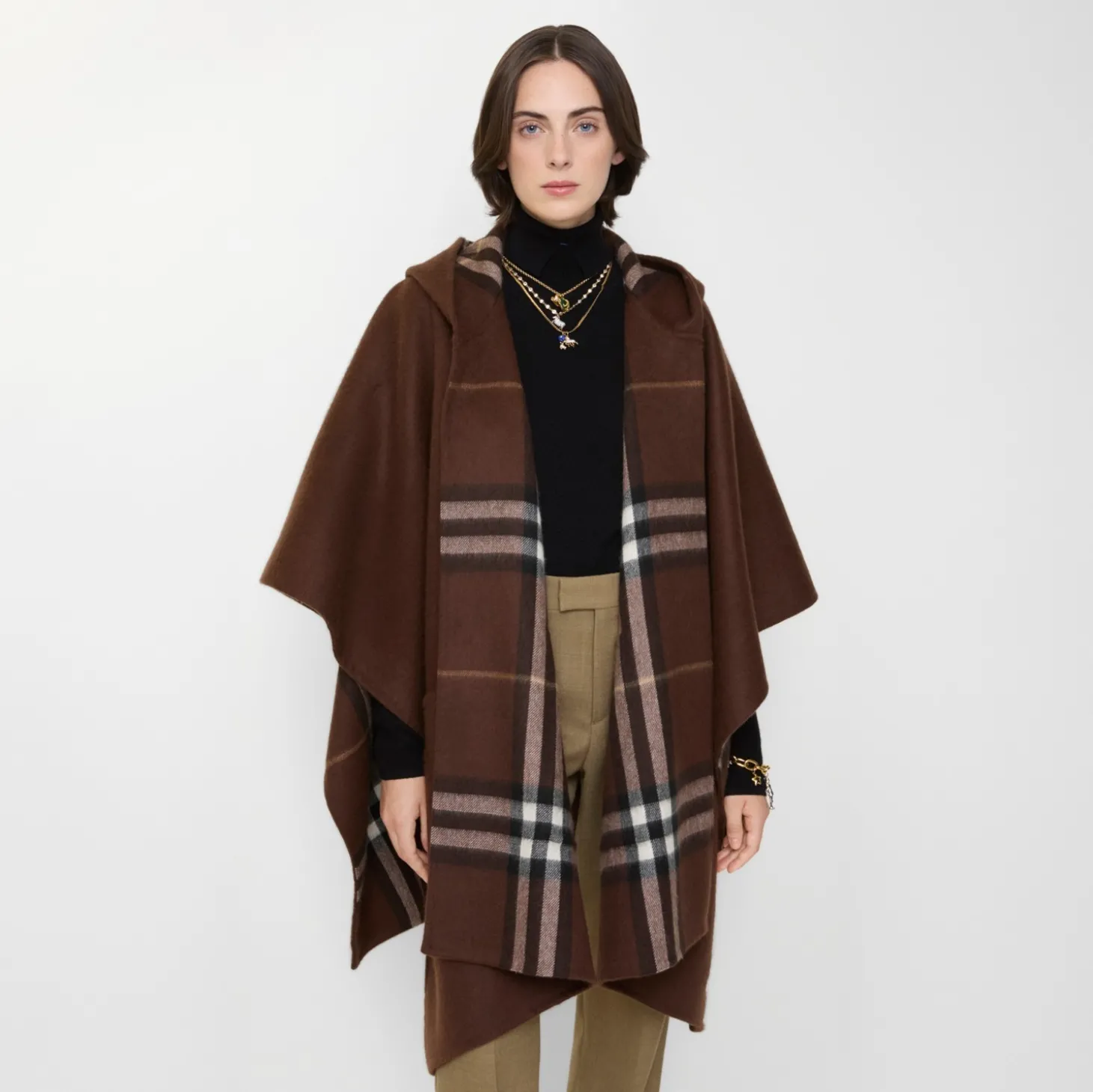 Cashmere Hooded Cape