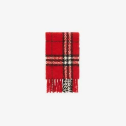 Check Alpaca Wool Blend Bouclé Scarf