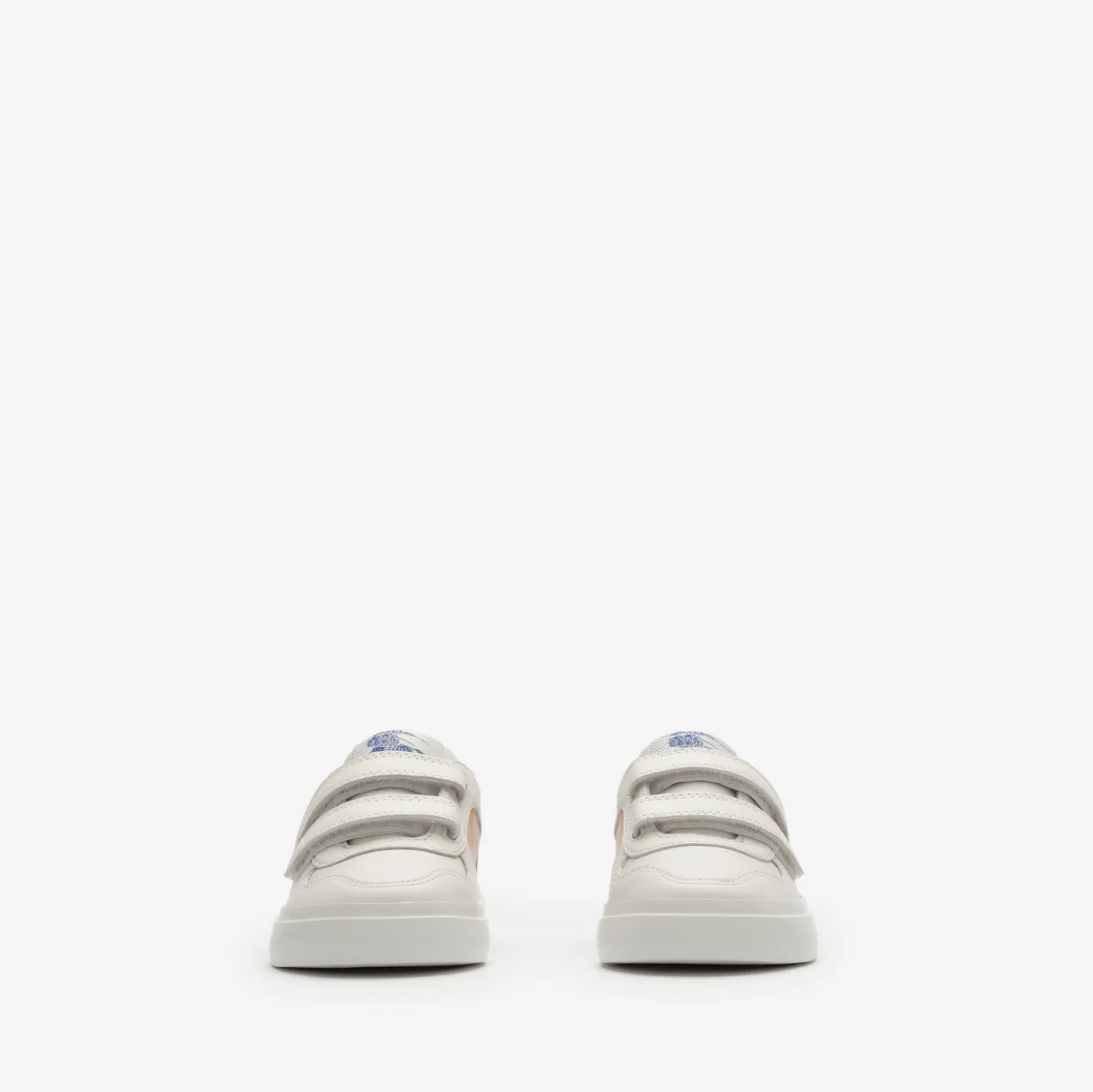 Check and Leather Sneakers