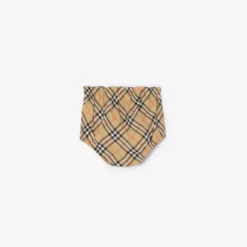 Check Bow Cotton Dress with Bloomers