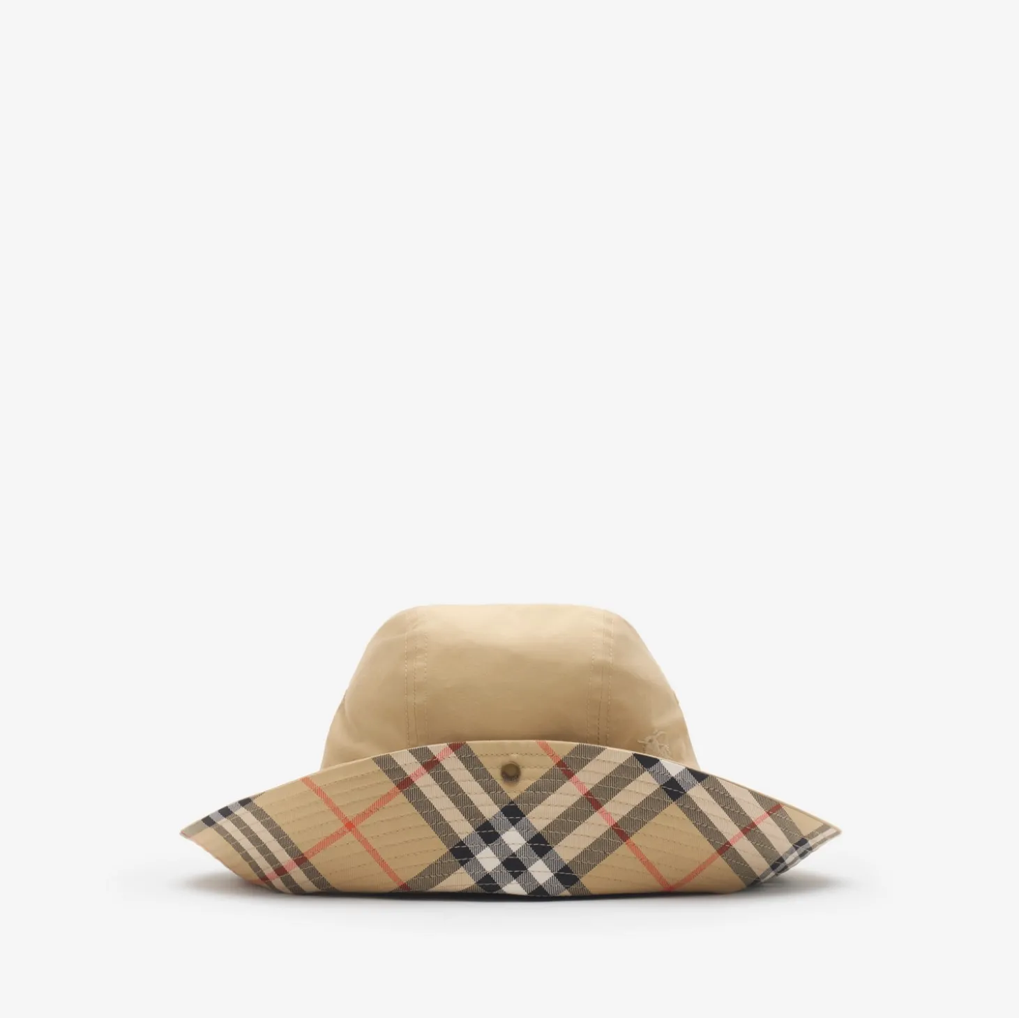 Check Brim Gabardine Hat