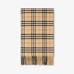 Check Cashmere Blanket