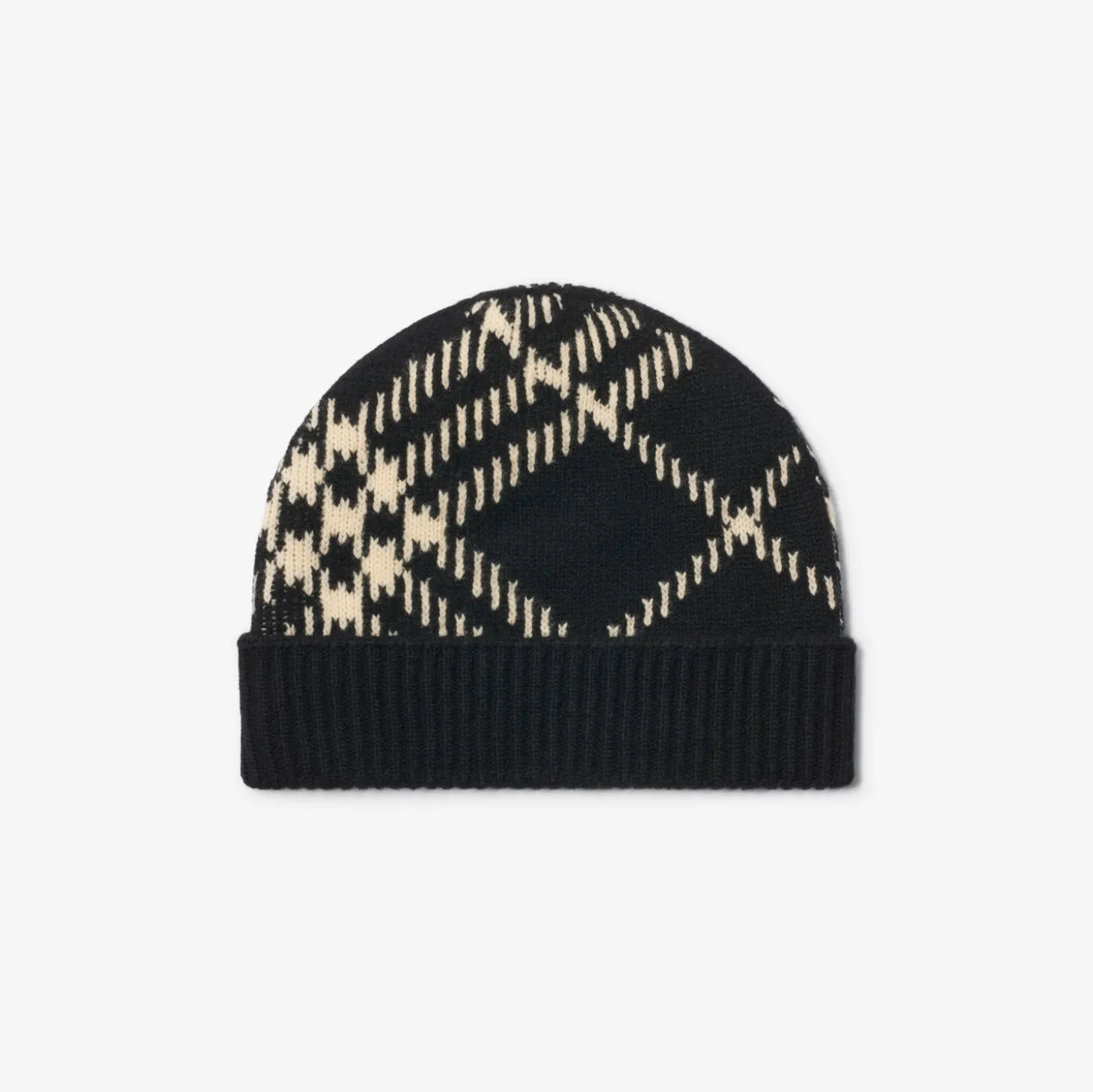 Check Cashmere Blend Beanie