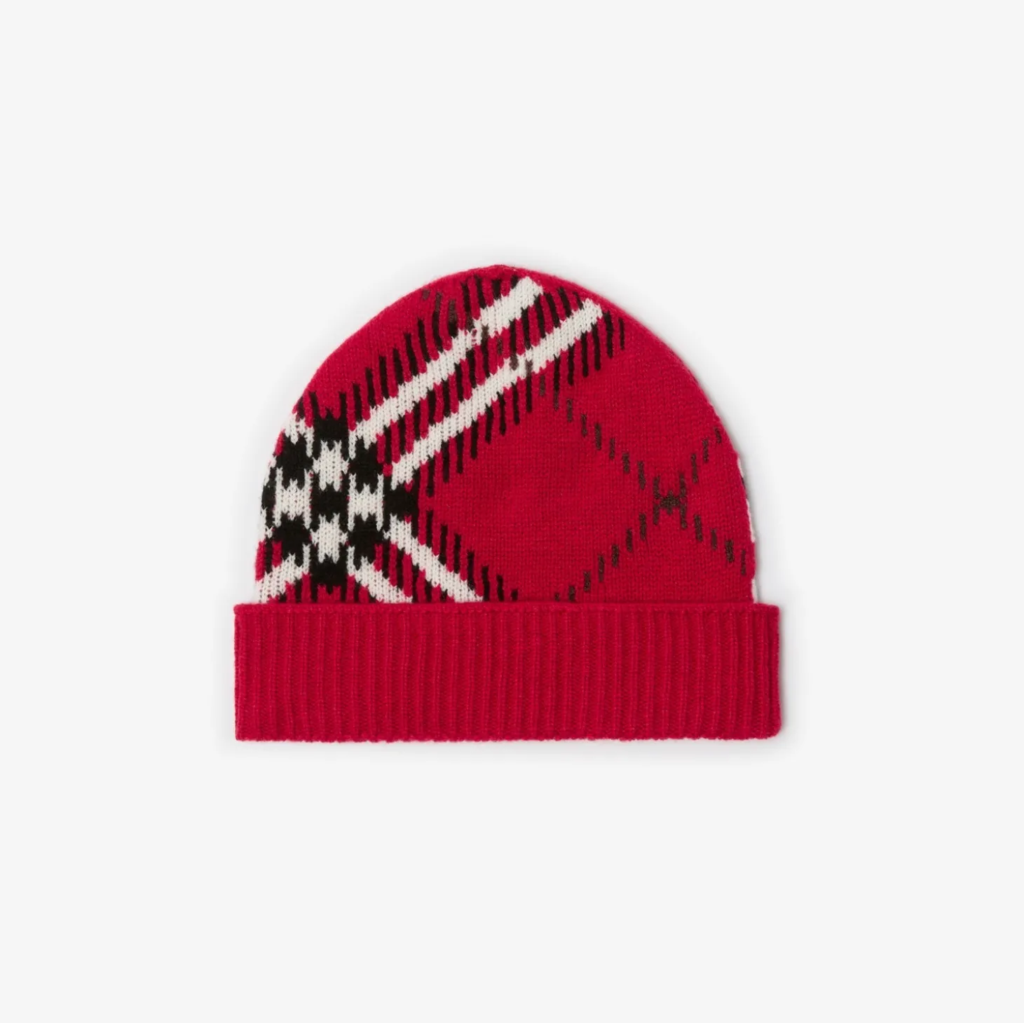 Check Cashmere Blend Beanie