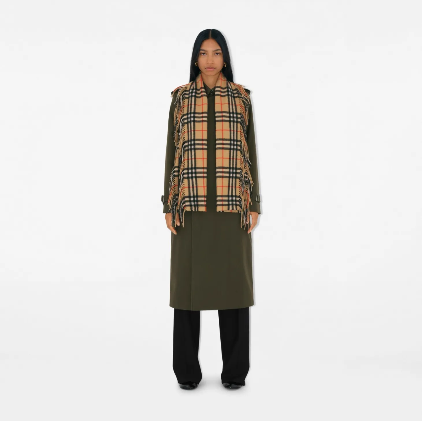 Check Cashmere Happy Scarf