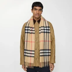 Check Cashmere Scarf