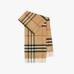 Check Cashmere Scarf