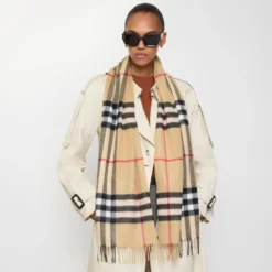 Check Cashmere Scarf
