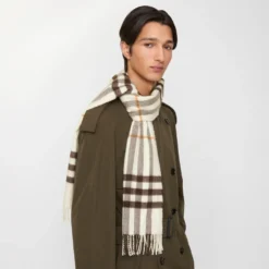 Check Cashmere Scarf