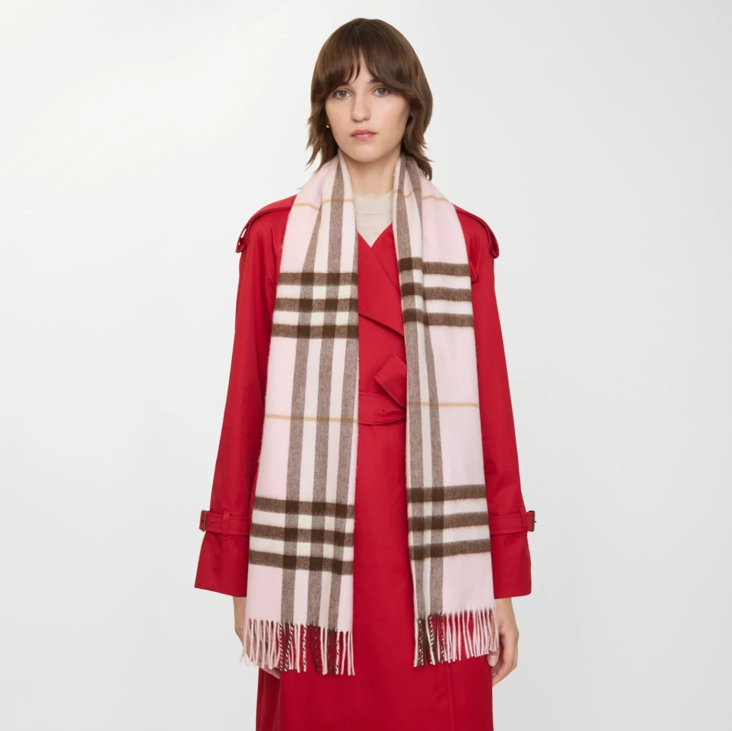 Check Cashmere Scarf