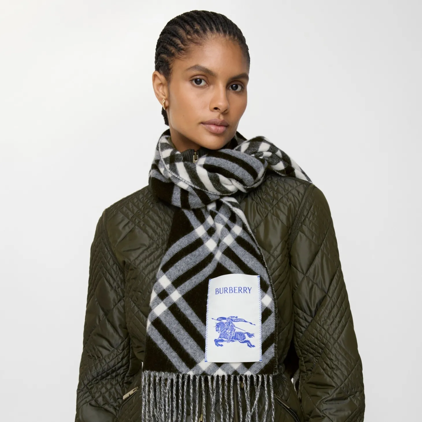 Check Cashmere Scarf