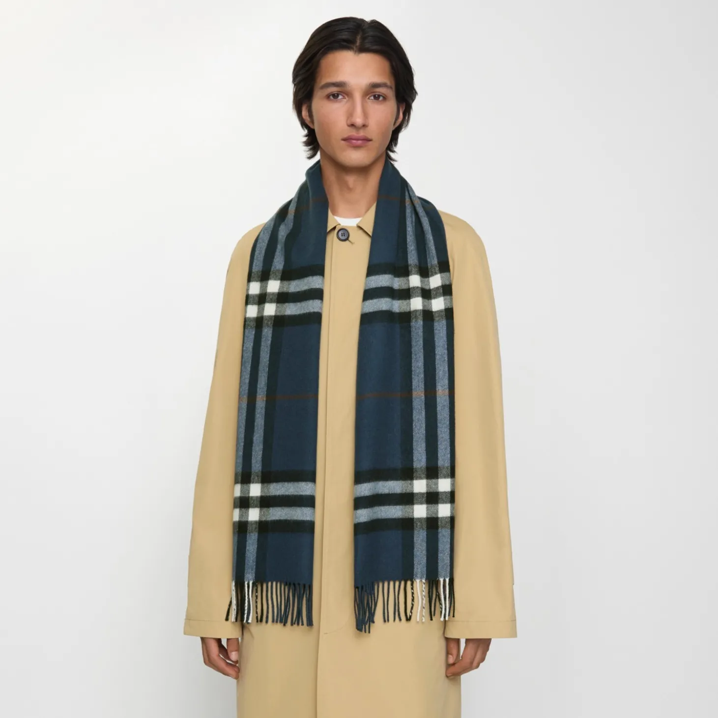 Check Cashmere Scarf