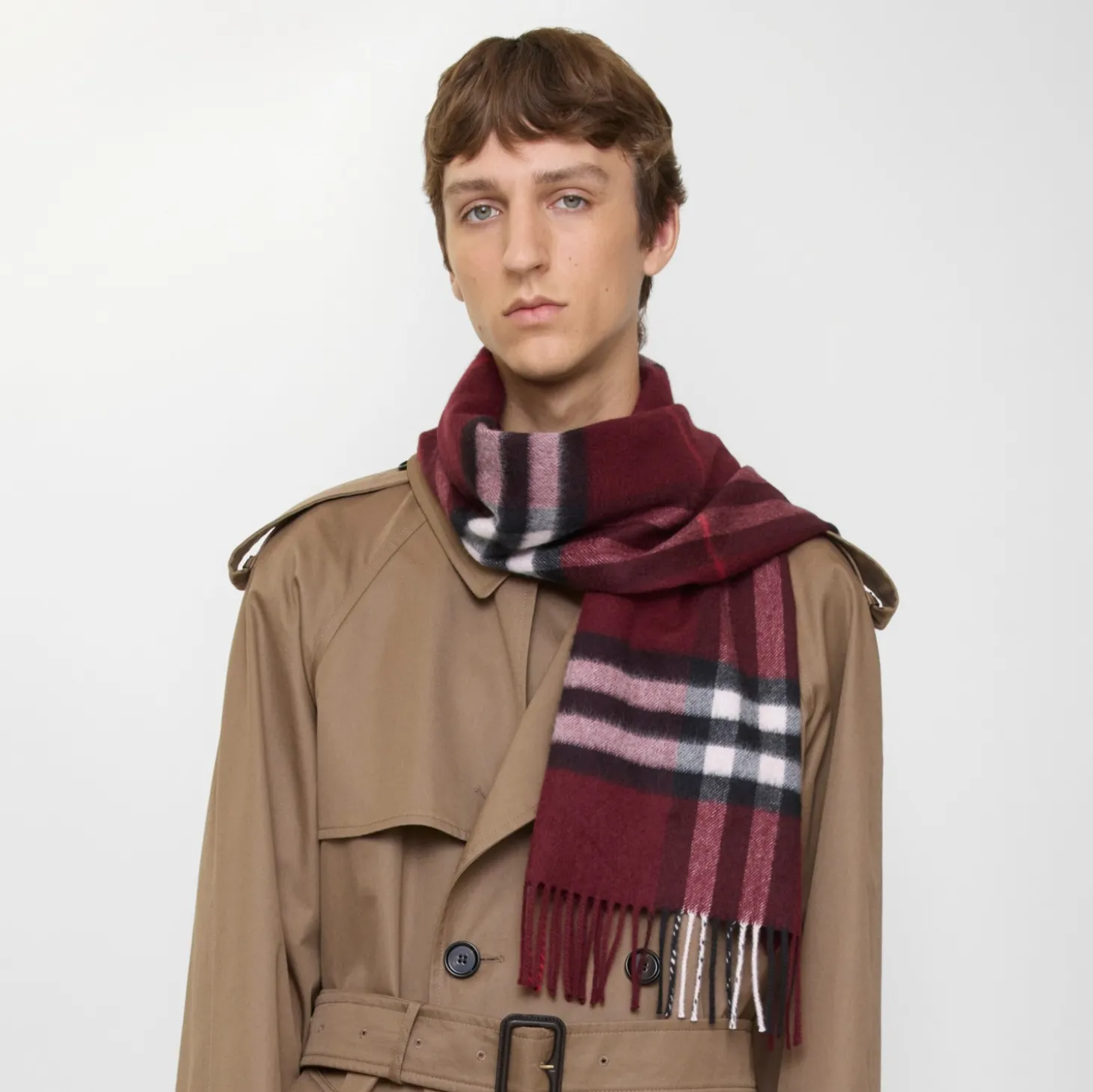 Check Cashmere Scarf