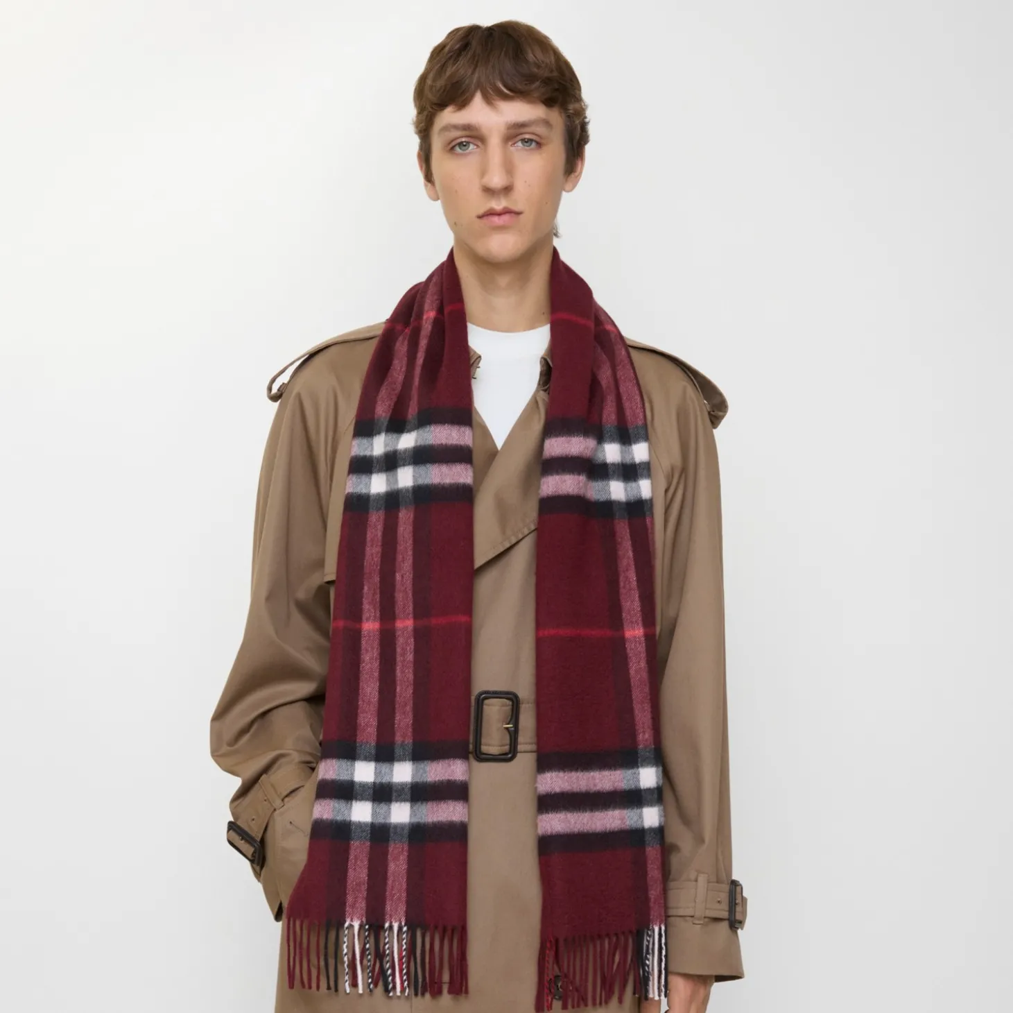 Check Cashmere Scarf