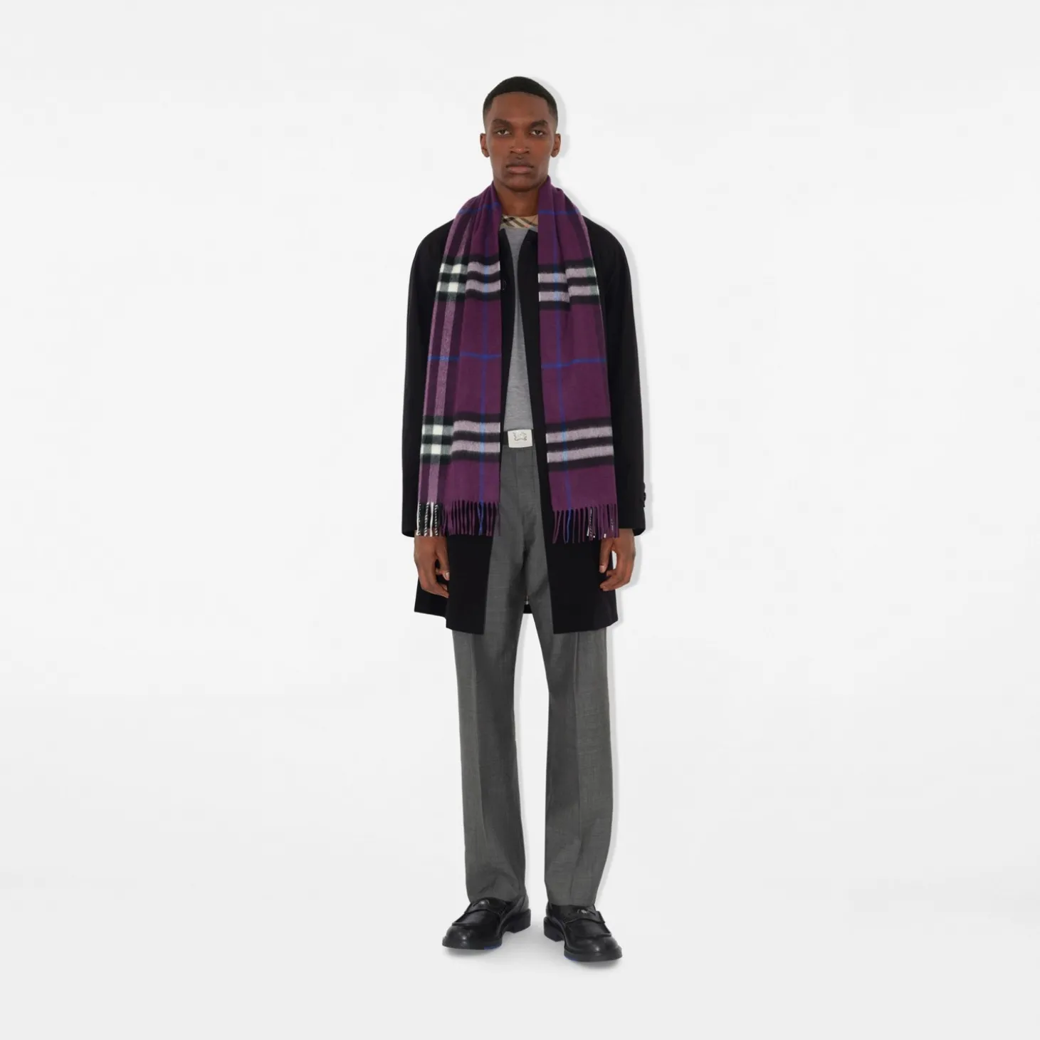 Check Cashmere Scarf