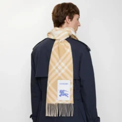 Check Cashmere Scarf