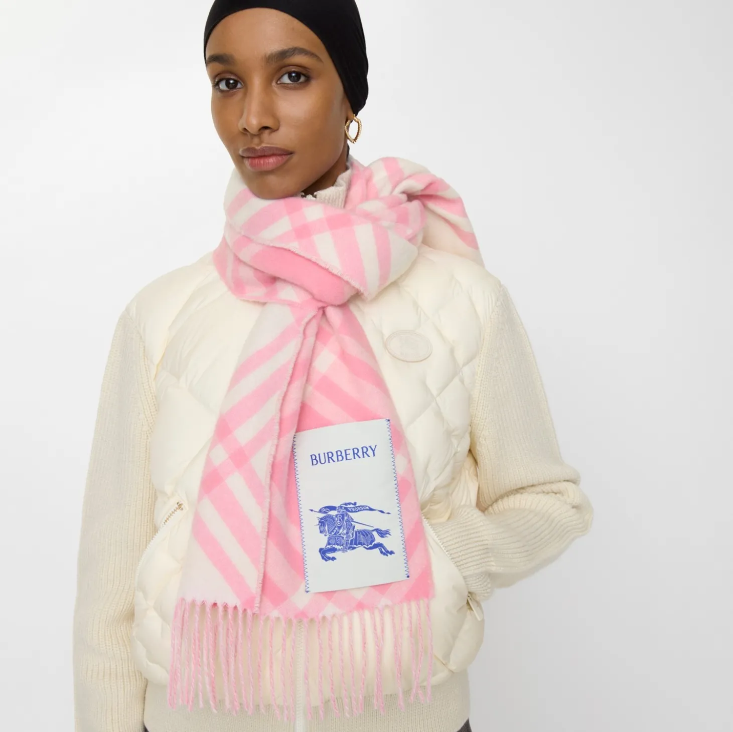 Check Cashmere Scarf