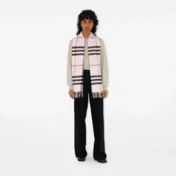 Check Cashmere Scarf