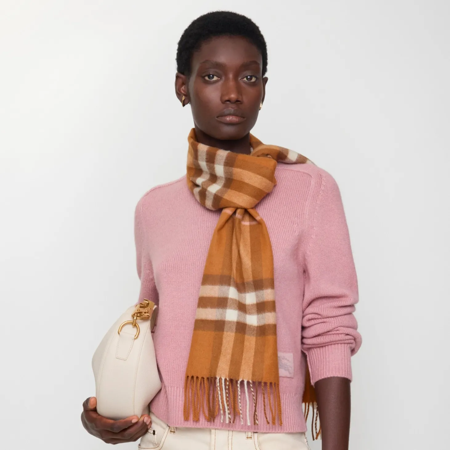Check Cashmere Scarf