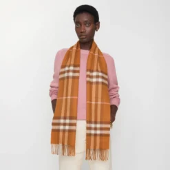 Check Cashmere Scarf