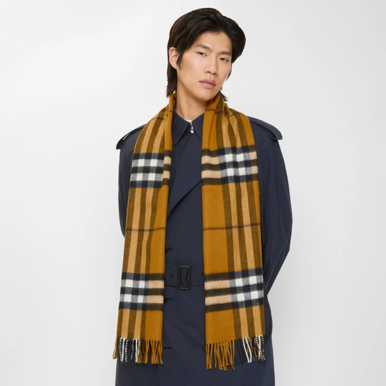 Check Cashmere Scarf