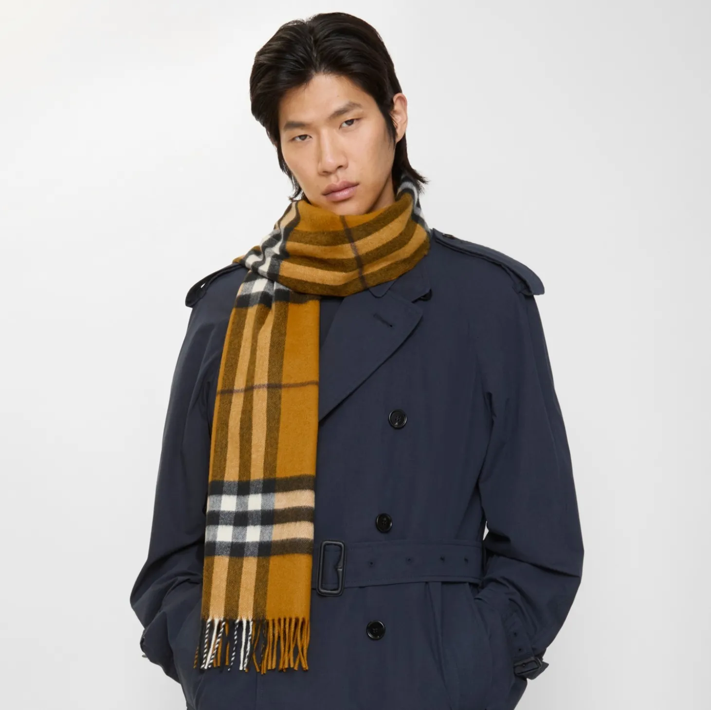 Check Cashmere Scarf