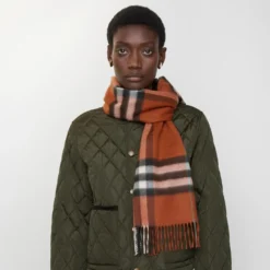 Check Cashmere Scarf