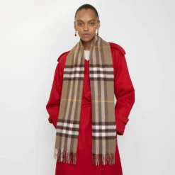 Check Cashmere Scarf
