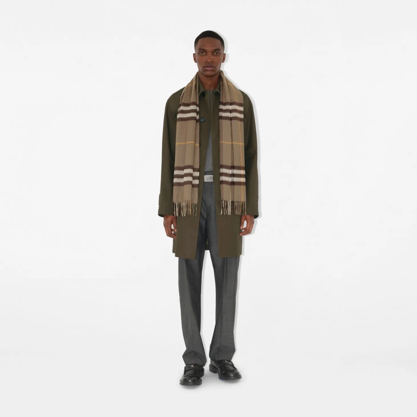 Check Cashmere Scarf