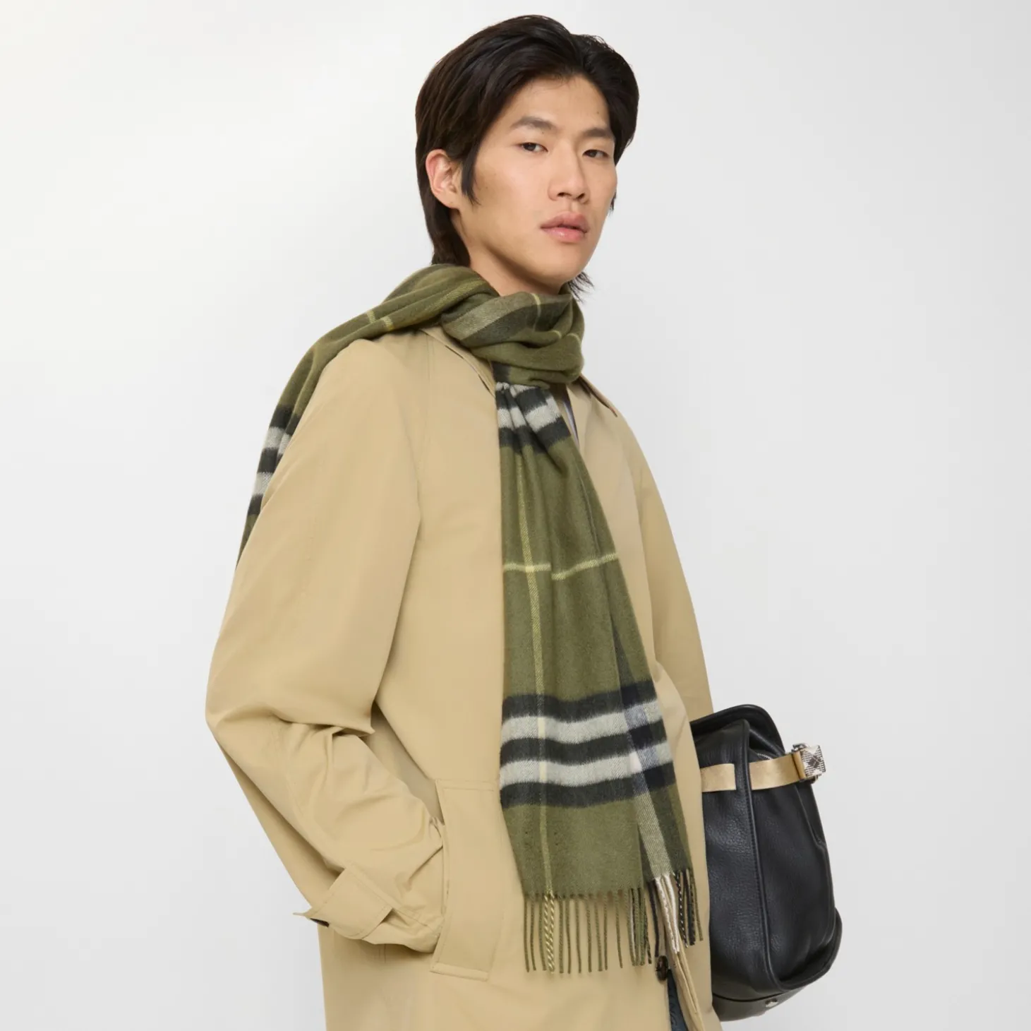 Check Cashmere Scarf