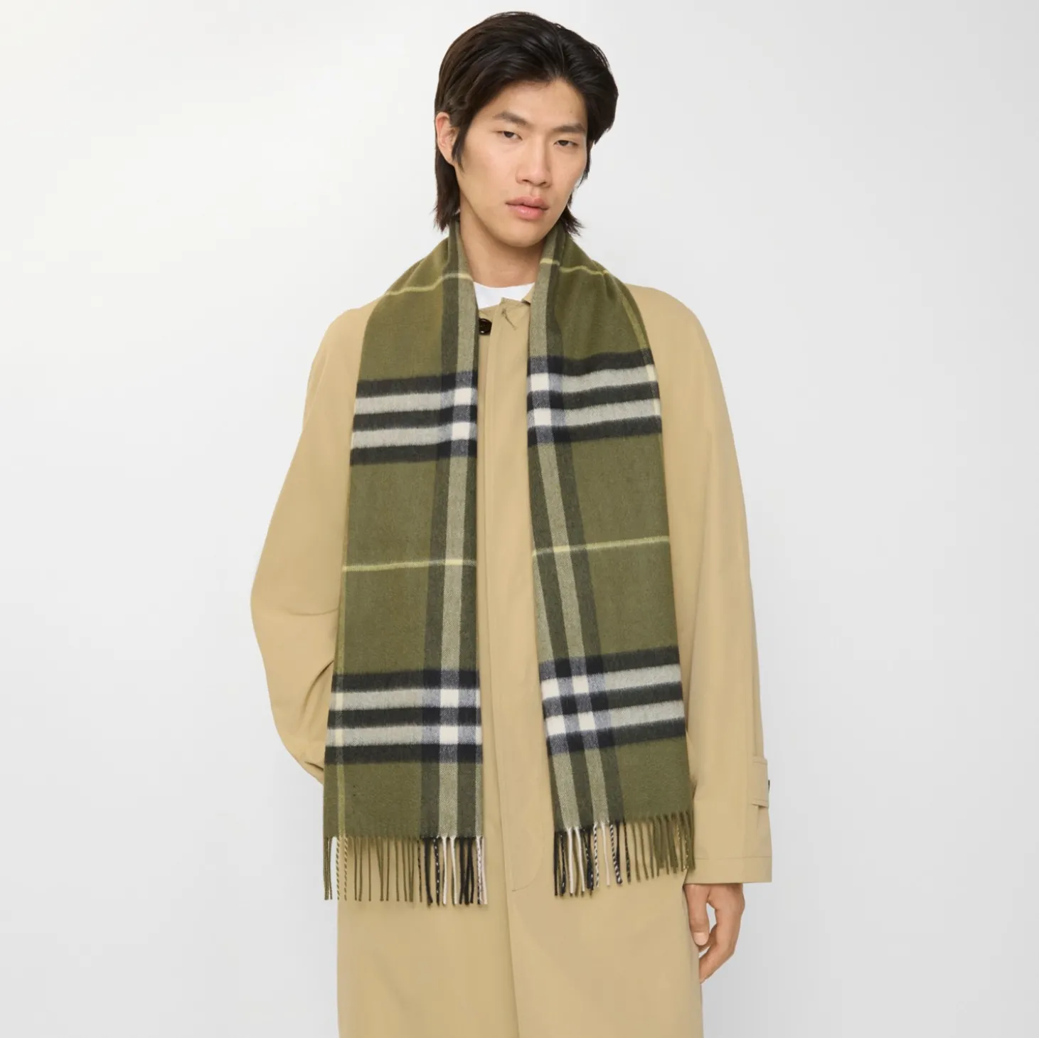 Check Cashmere Scarf