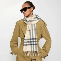 Check Cashmere Scarf