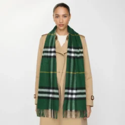 Check Cashmere Scarf