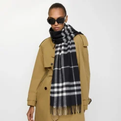 Check Cashmere Scarf
