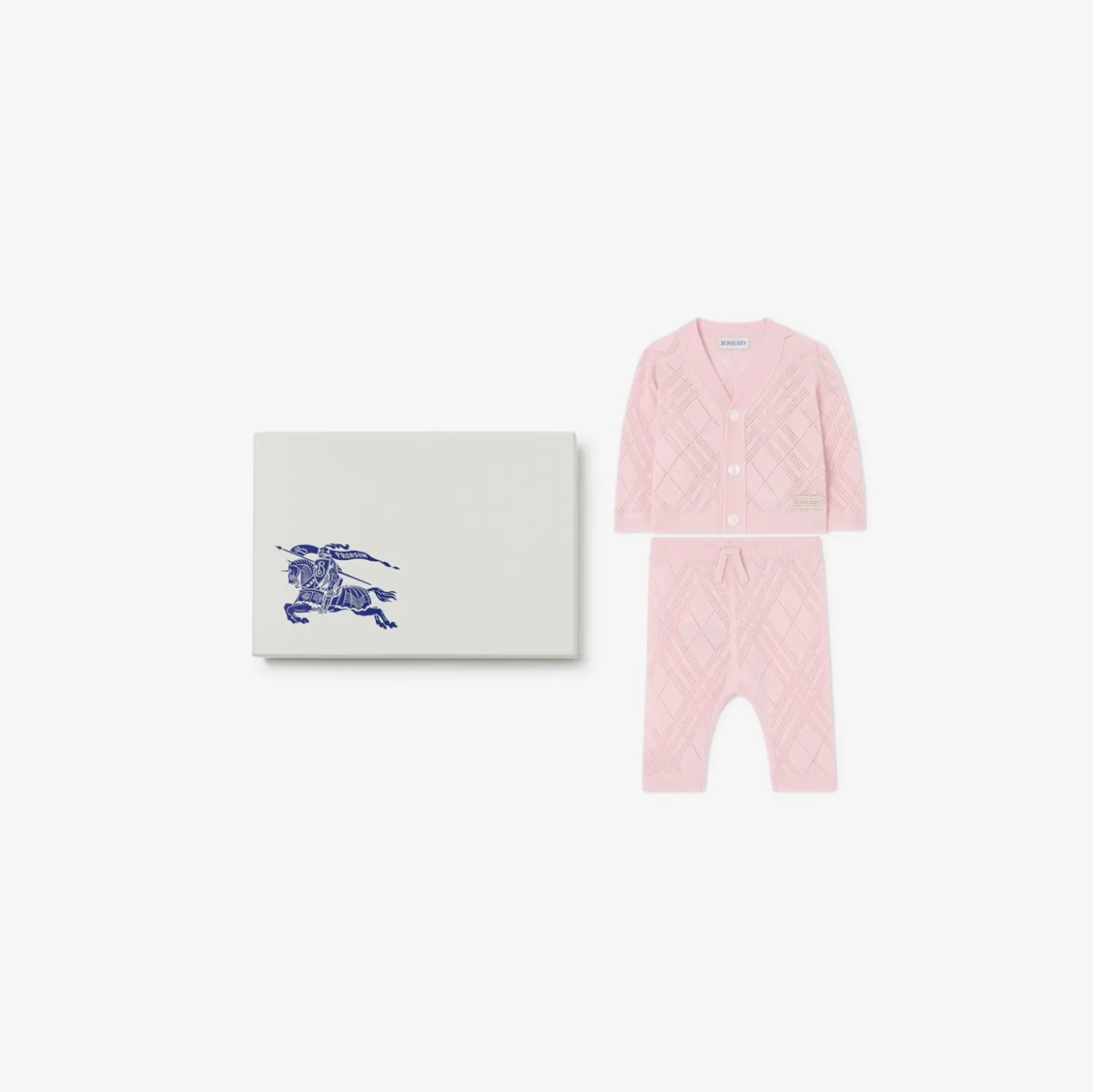 Check Cashmere Two-piece Set