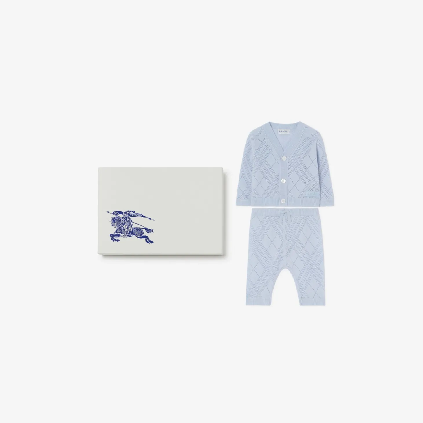 Check Cashmere Two-piece Set