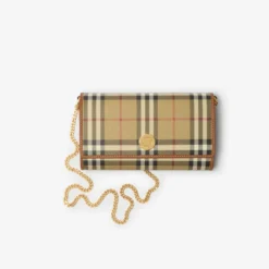 Check Chain Strap Wallet