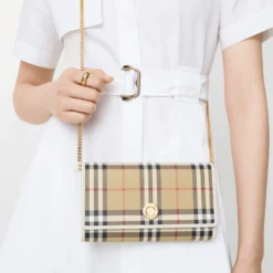 Check Chain Strap Wallet