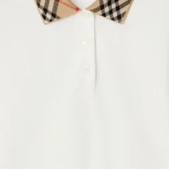 Check Collar Cotton Polo Shirt