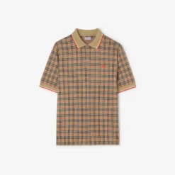 Check Cotton Blend Polo Shirt